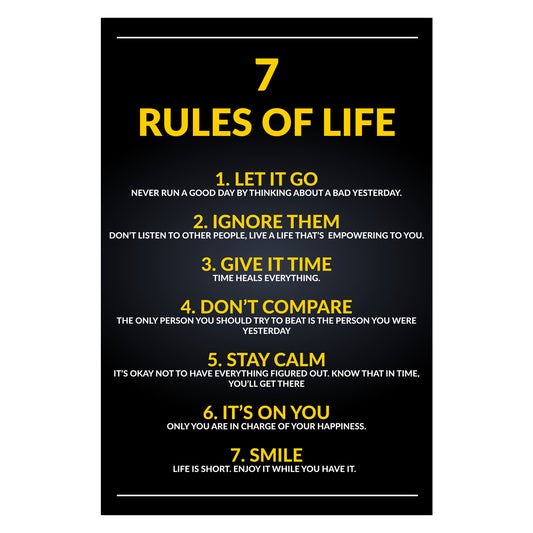 7 Rules Of Life Canvas 