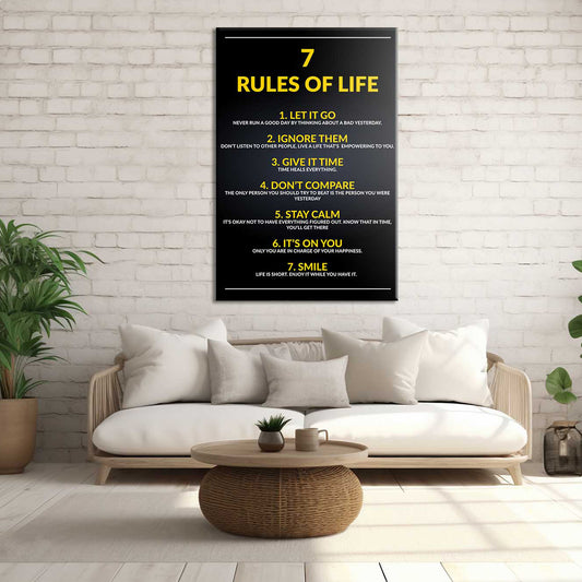 7 Rules Of Life Canvas 