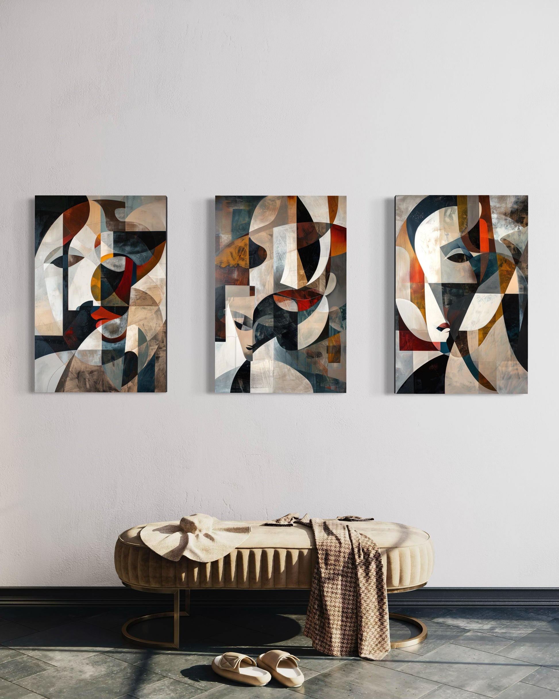 Emerald Whispers Set of 3 Wall Art - Blanq Canvas