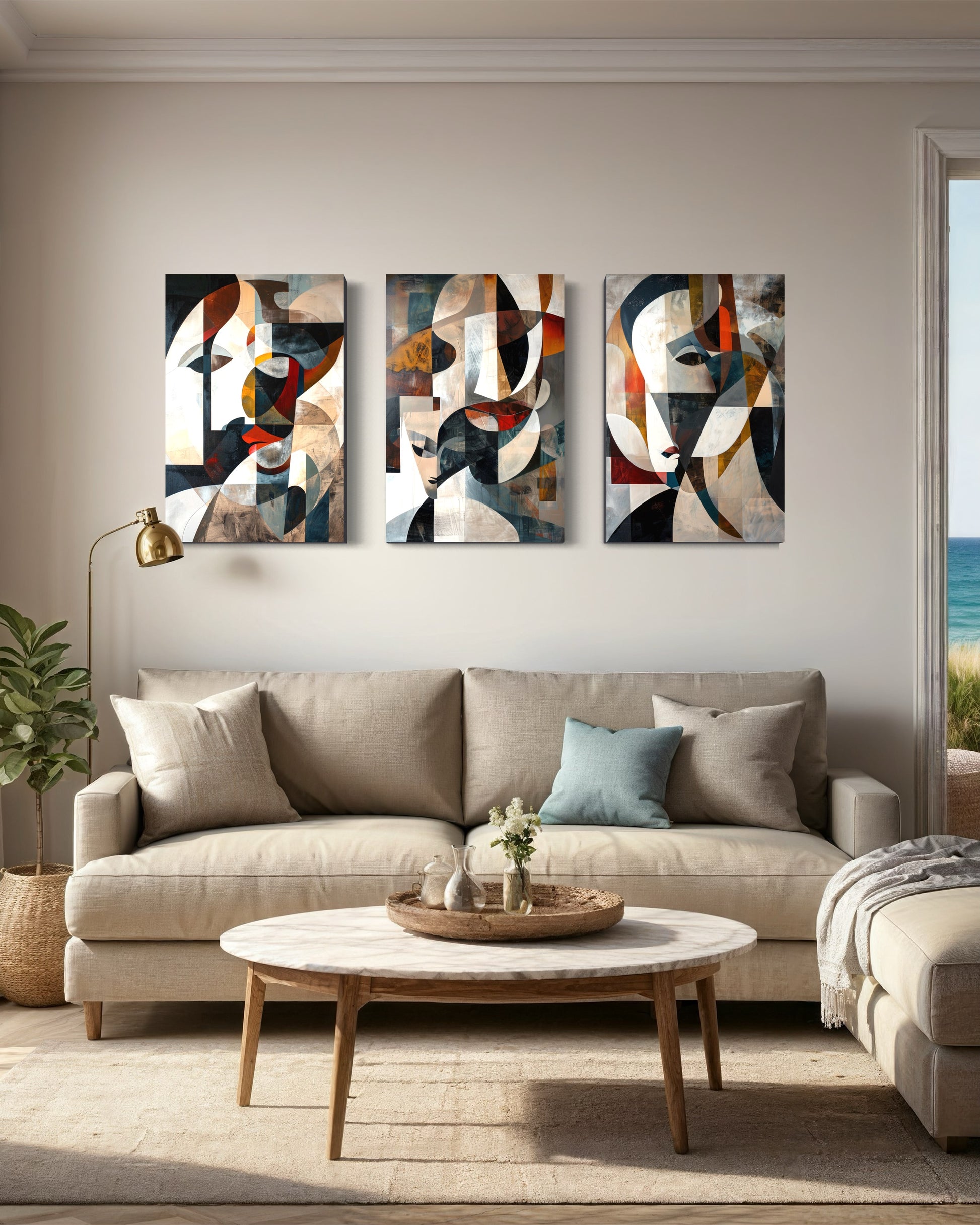 Emerald Whispers Set of 3 Wall Art