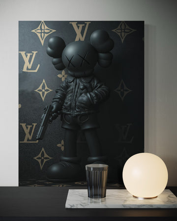 BLACK KAWS CANVAS 