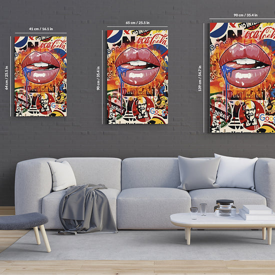 Branded Lips Canvas 
