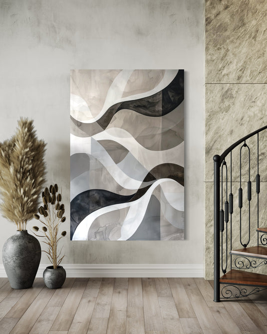 Clouded Reflections Abstract Canvas