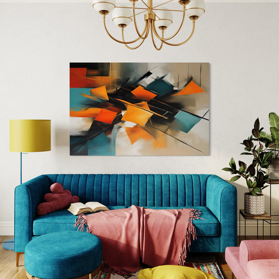 Colourful Crescendo Abstract Canvas