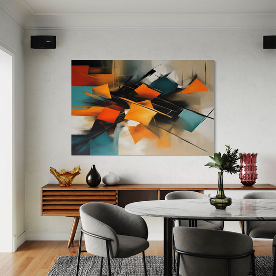 Colourful Crescendo Abstract Canvas - Blanq Canvas