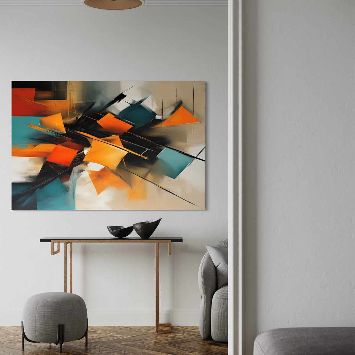 Colourful Crescendo Abstract Canvas - Blanq Canvas