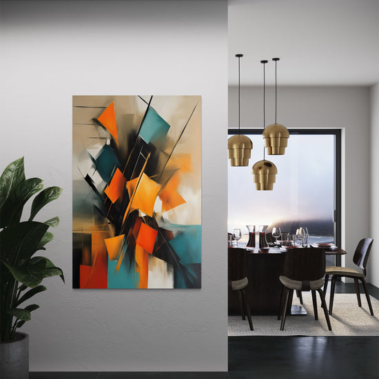 Colourful Crescendo Abstract Canvas - Blanq Canvas
