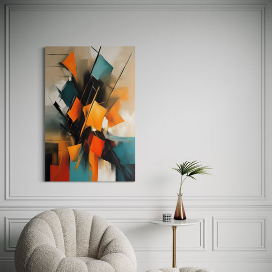 Colourful Crescendo Abstract Canvas - Blanq Canvas