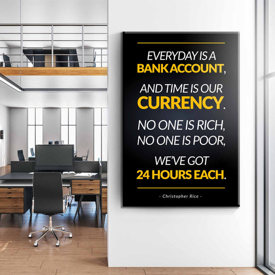 Everyday Is Bank Account Canvas 