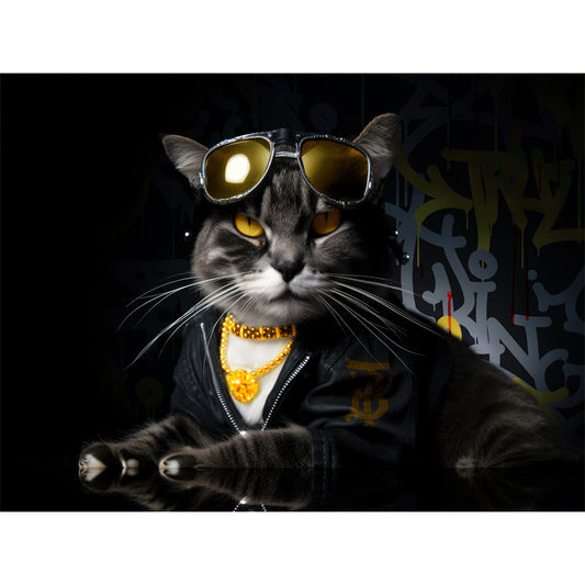 Funky Cat Canvas 