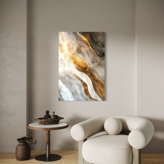 Glided Horizons Abstract Canvas