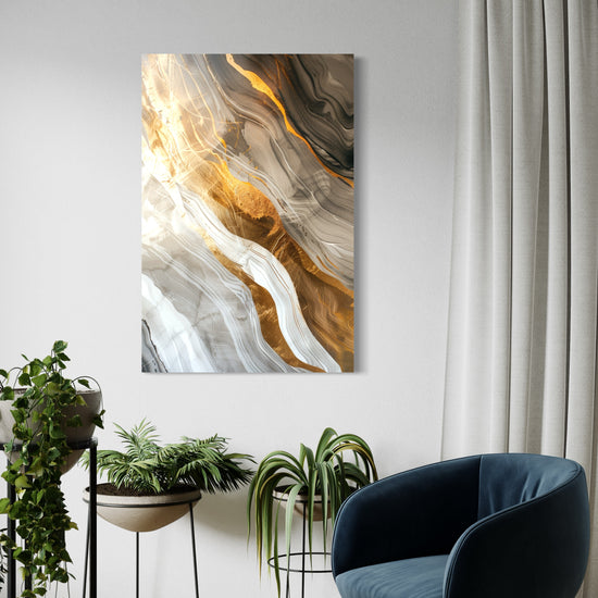 Glided Horizons Abstract Canvas