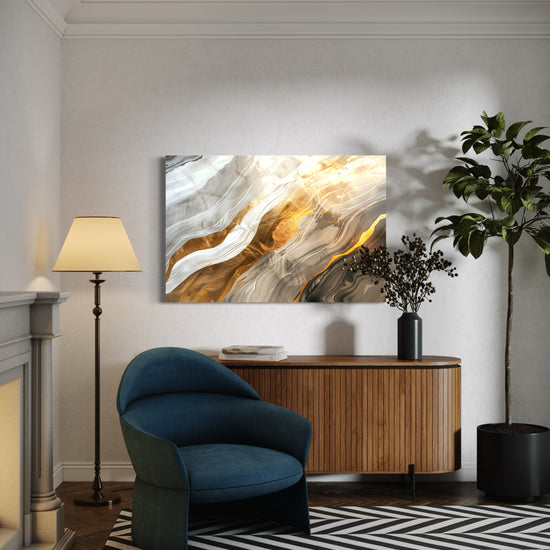 Glided Horizons Abstract Canvas - Blanq Canvas