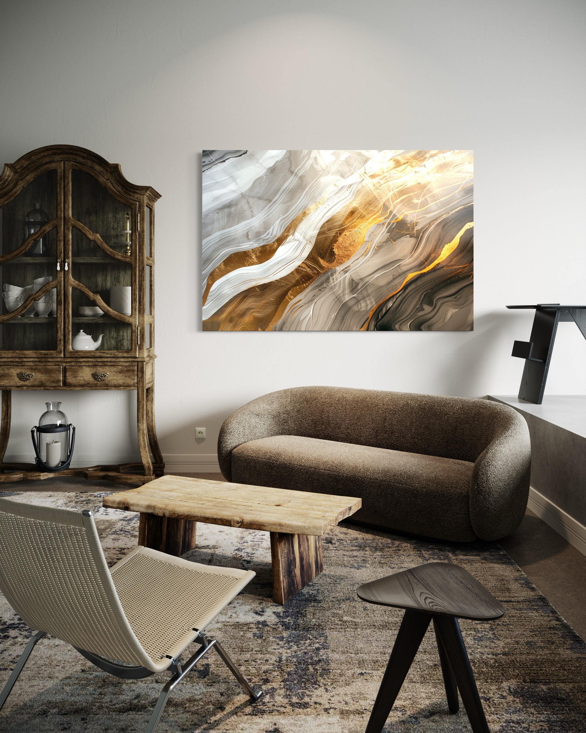 Glided Horizons Abstract Canvas - Blanq Canvas