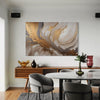 Golden Haze Abstract Canvas
