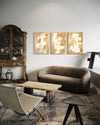 Golden Luminescence Set of 3 Wall Art