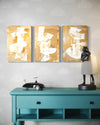 Golden Luminescence Set of 3 Wall Art - Blanq Canvas