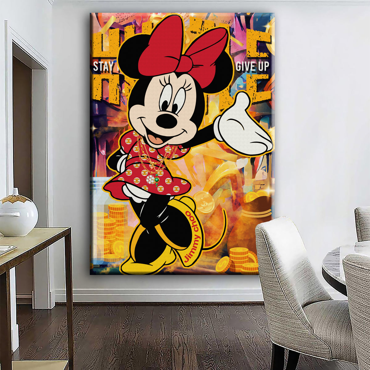 Hustle & Never Give Up Canvas 