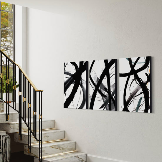 MIDNIGHT MOTION SET OF 3 WALL ART 
