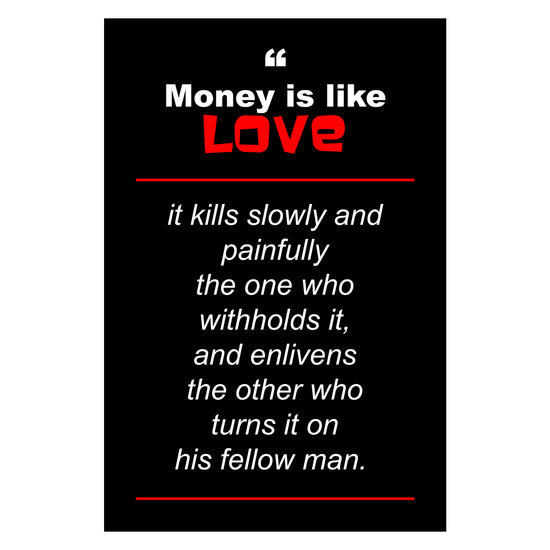 Money Is Like Love Canvas 