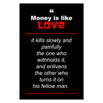 Money Is Like Love Canvas 