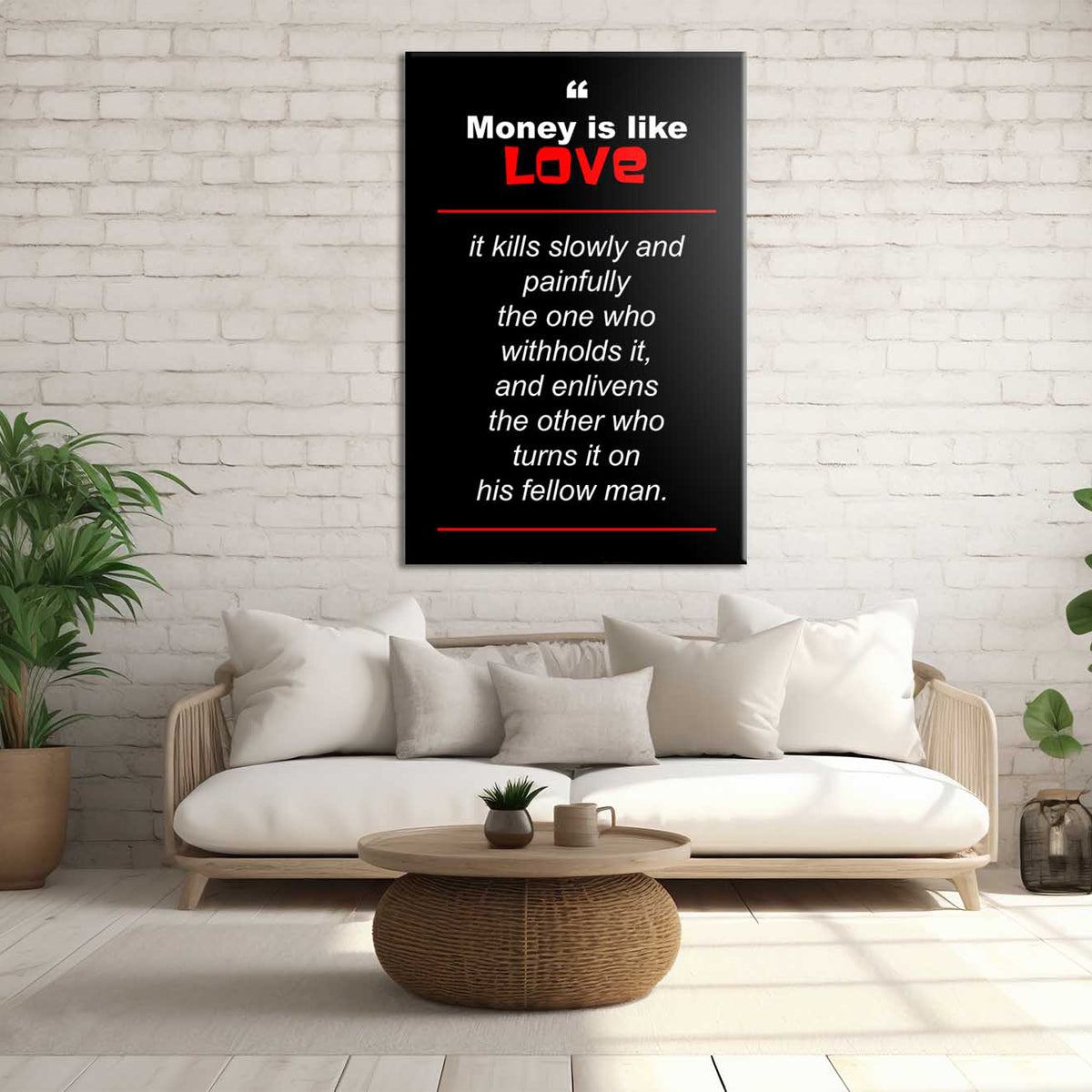 Money Is Like Love Canvas 