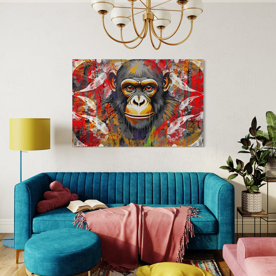 Monkey Mirage Abstract Canvas