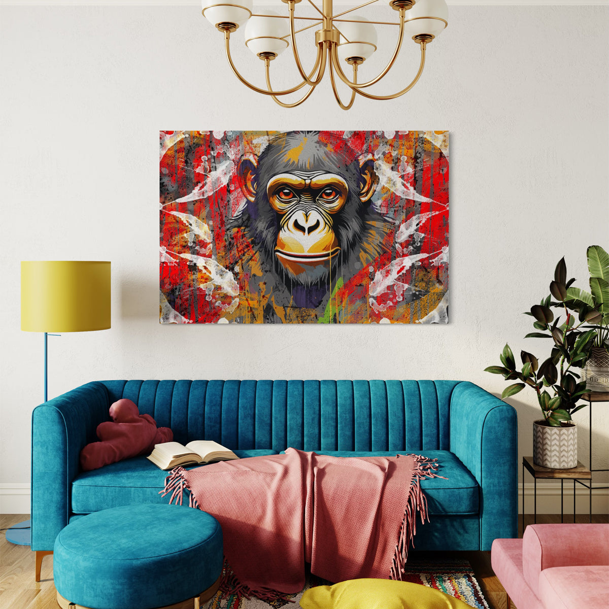 Monkey Mirage Abstract Canvas