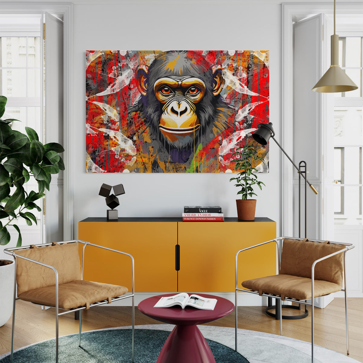 Monkey Mirage Abstract Canvas