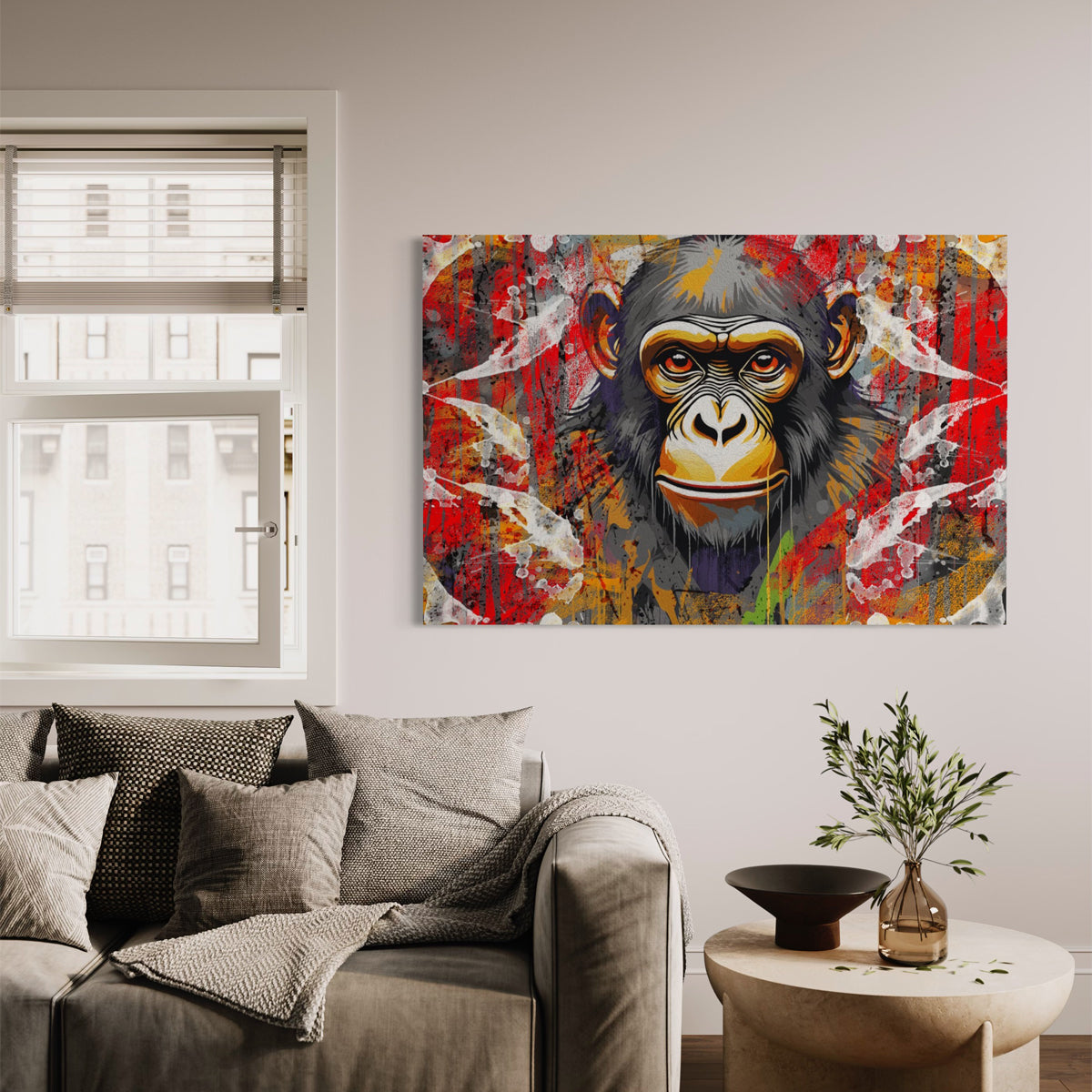 Monkey Mirage Abstract Canvas