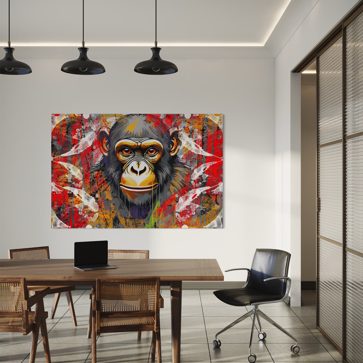 Monkey Mirage Abstract Canvas - Blanq Canvas