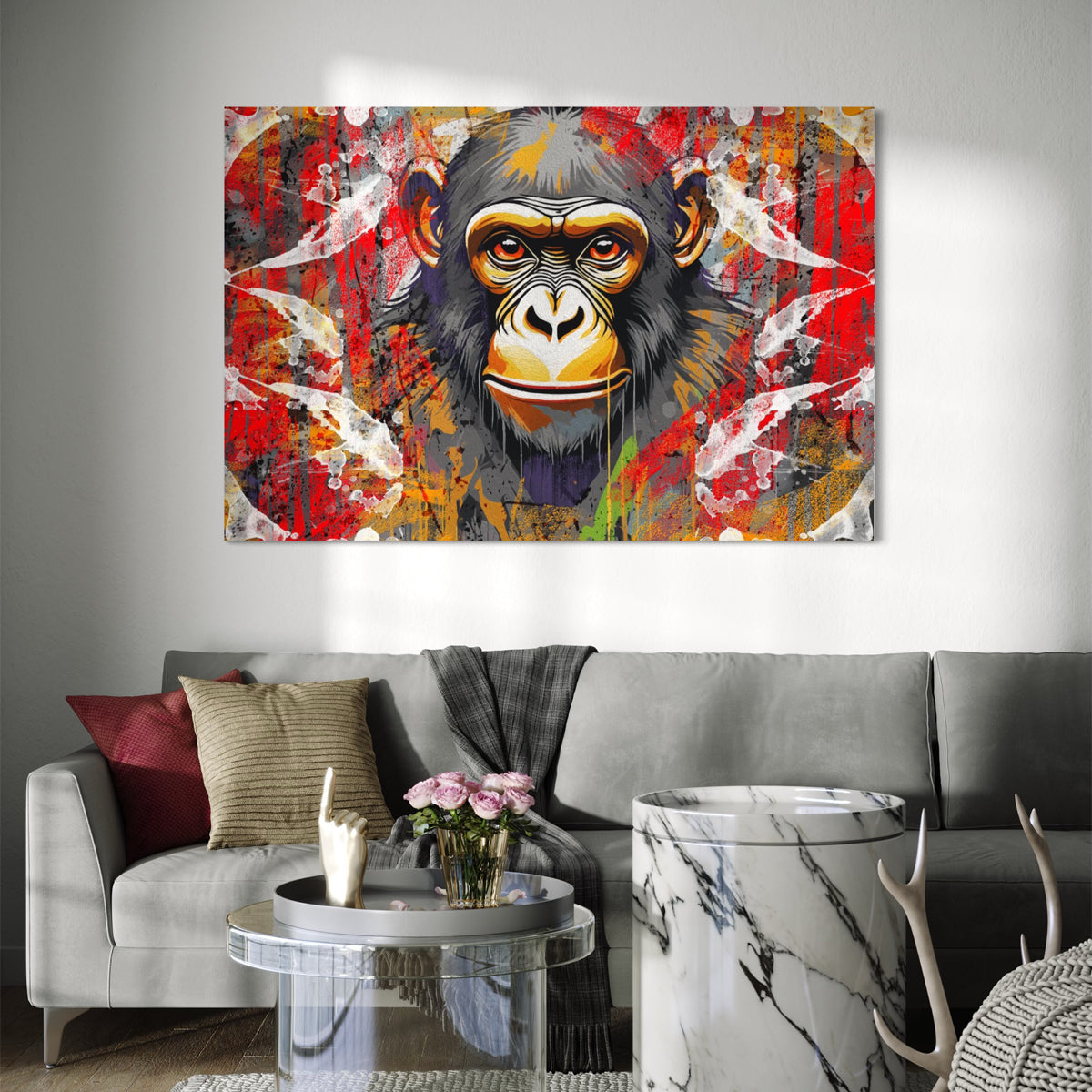 Monkey Mirage Abstract Canvas - Blanq Canvas