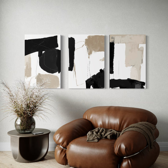 NOIR SAND SET OF 3 WALL ART 