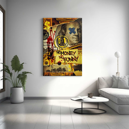 No Money No Funny Canvas 