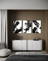 Noir Blanc Set of 3 Wall Art - Blanq Canvas