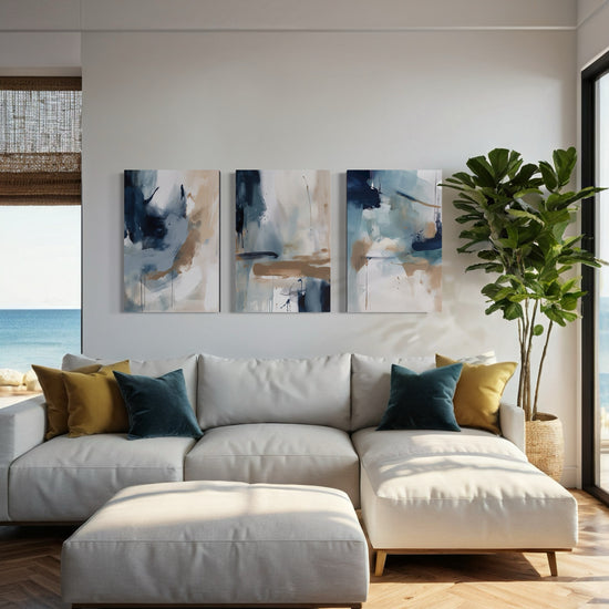 OCEANS EMBRACE SET OF 3 WALL ART 