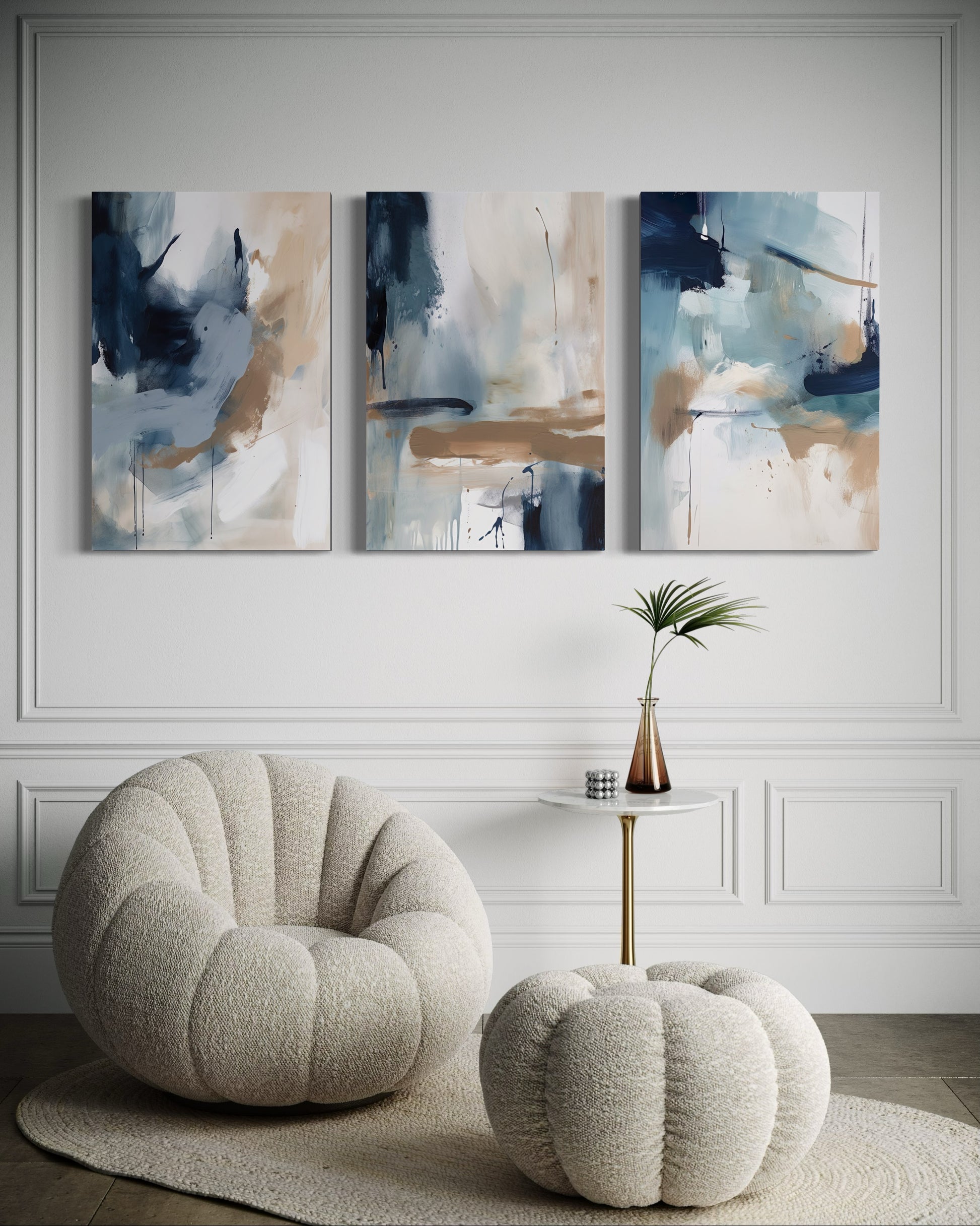 OCEANS EMBRACE SET OF 3 WALL ART 