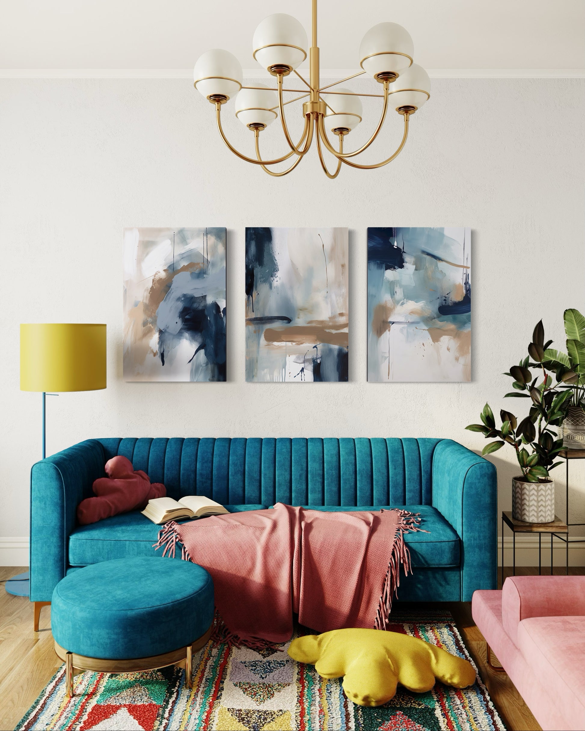 OCEANS EMBRACE SET OF 3 WALL ART 