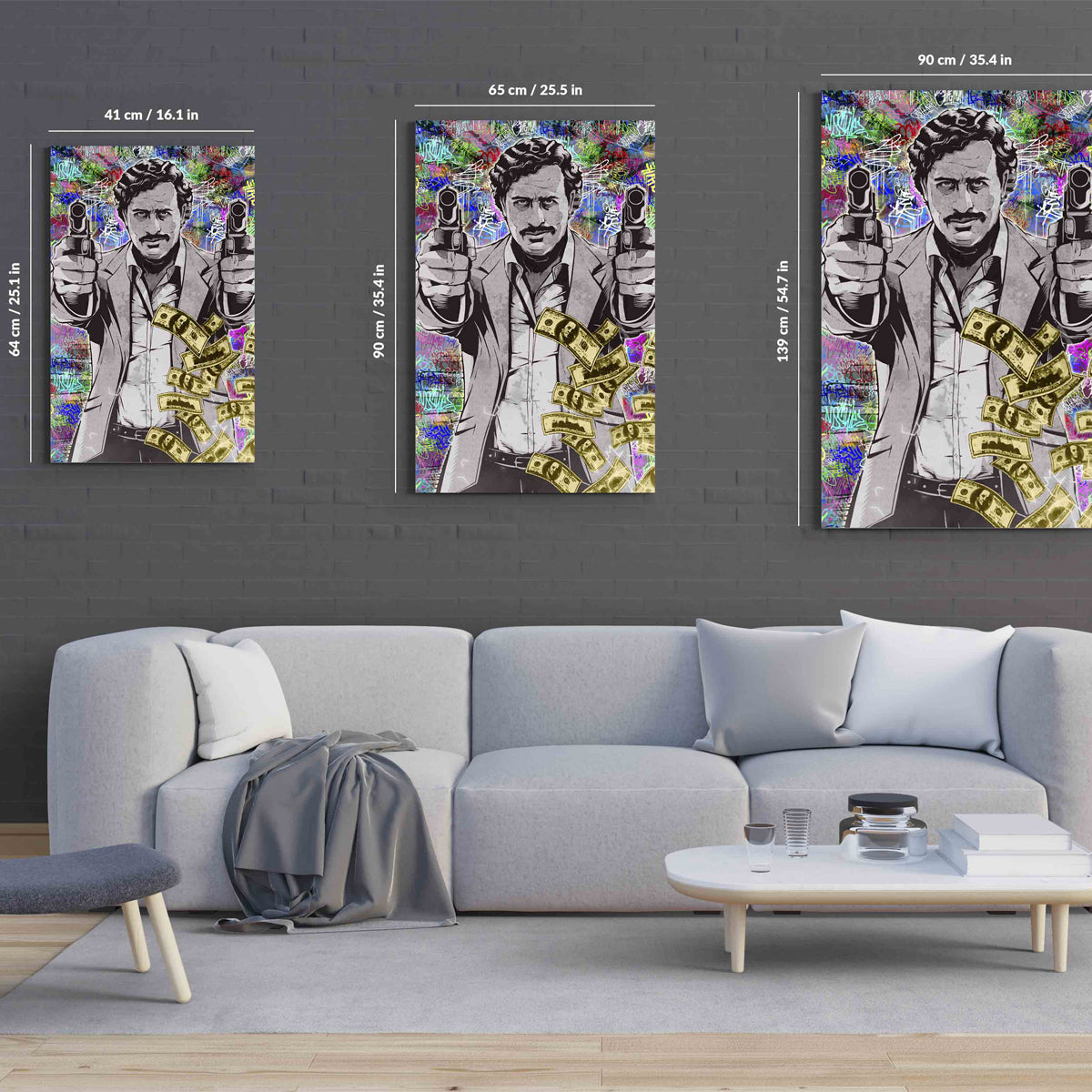Pablo Escobar Money Canvas 