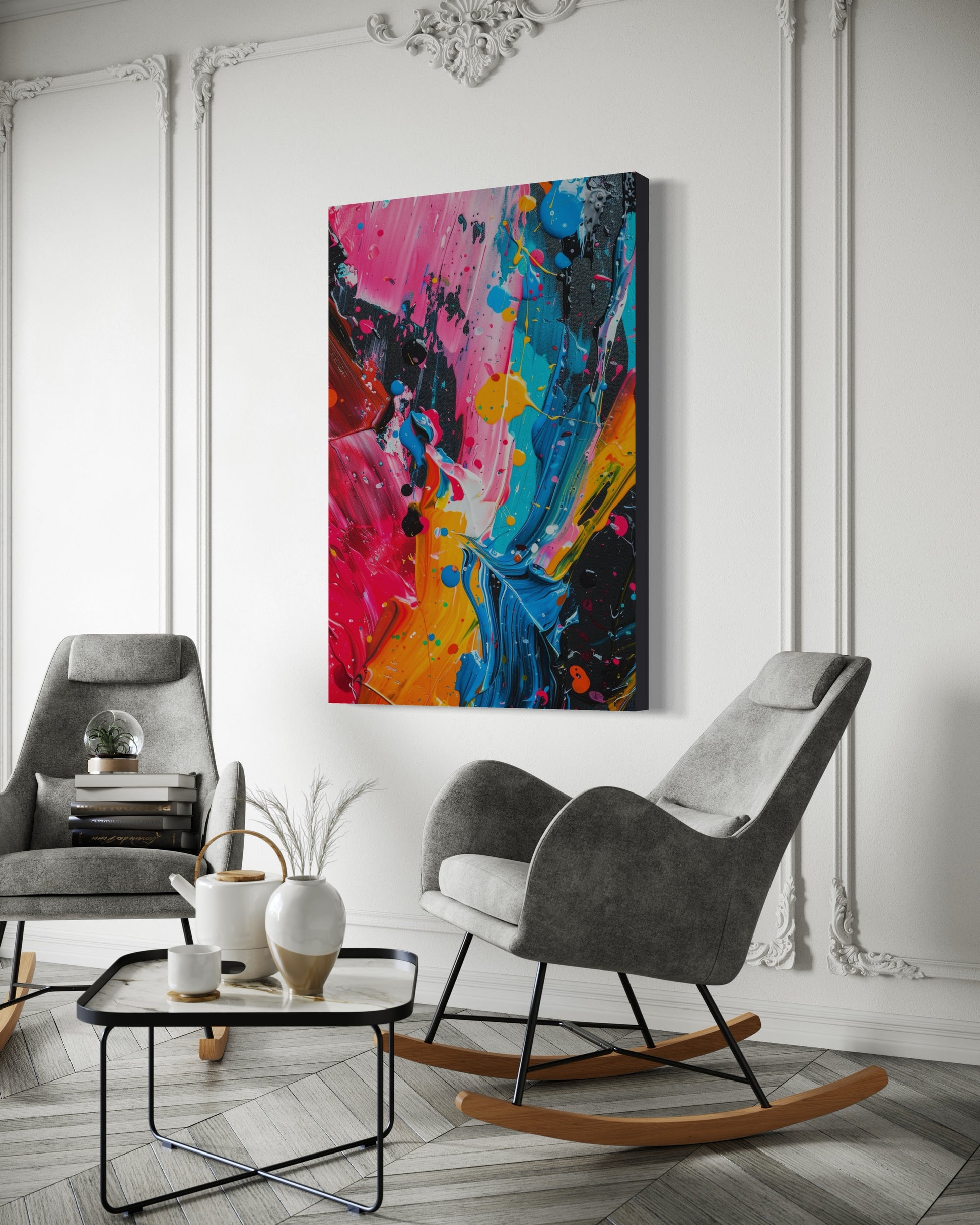 Paint Splatter Abstract Canvas