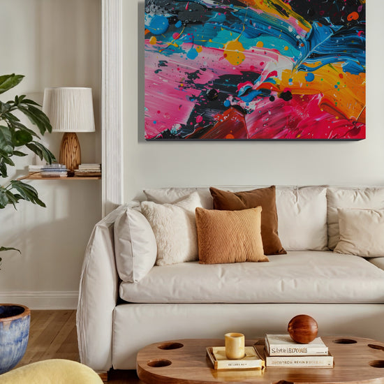 Paint Splatter Abstract Canvas