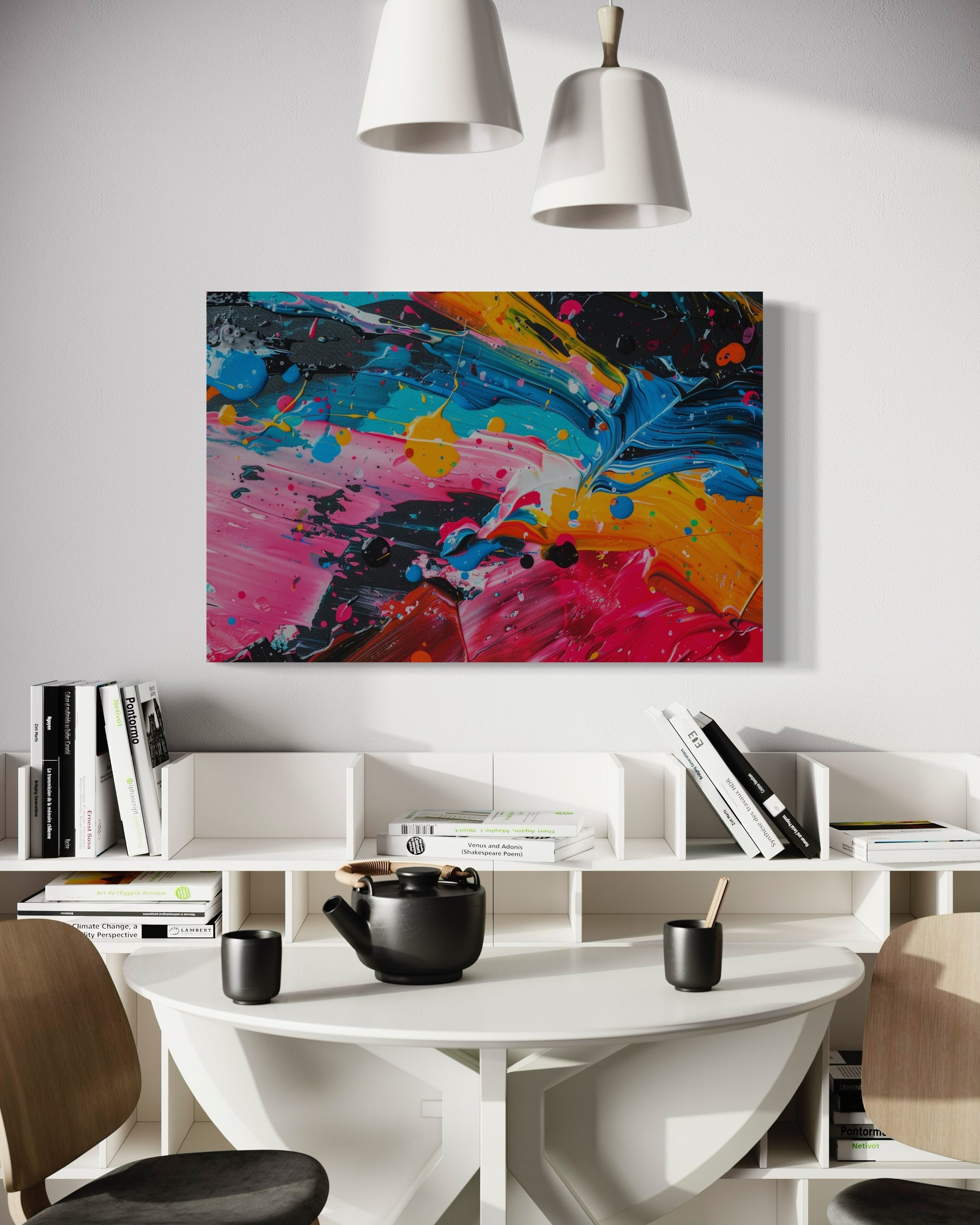 Paint Splatter Abstract Canvas - Blanq Canvas