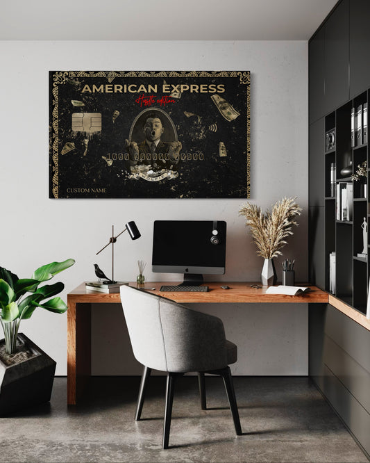 Personalised American Express Hustle Edition Canvas 