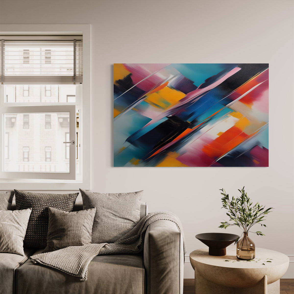 Rhapsody in Color Abstract Canvas - Blanq Canvas