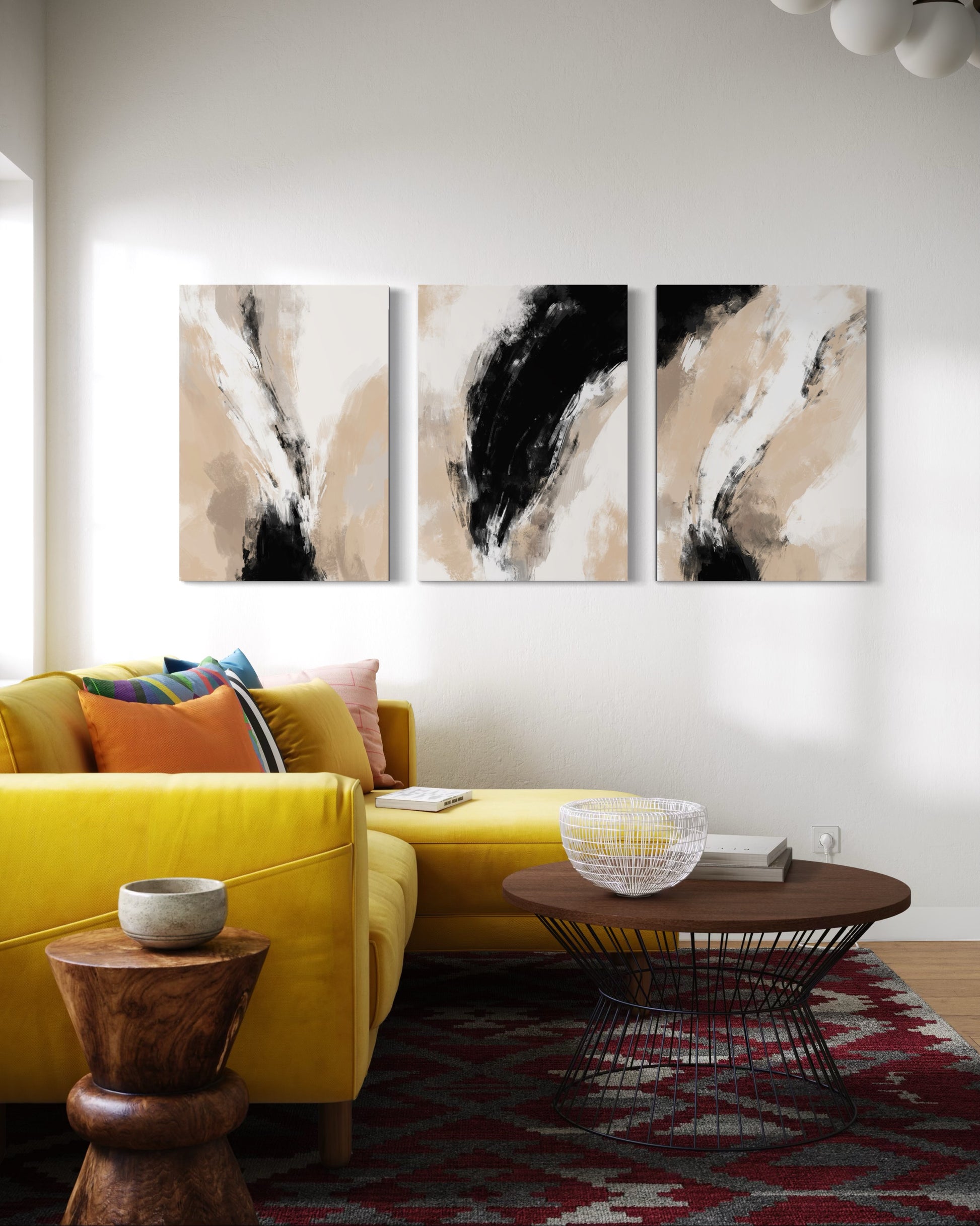 SOFT SHADOWS SET OF 3 WALL ART 