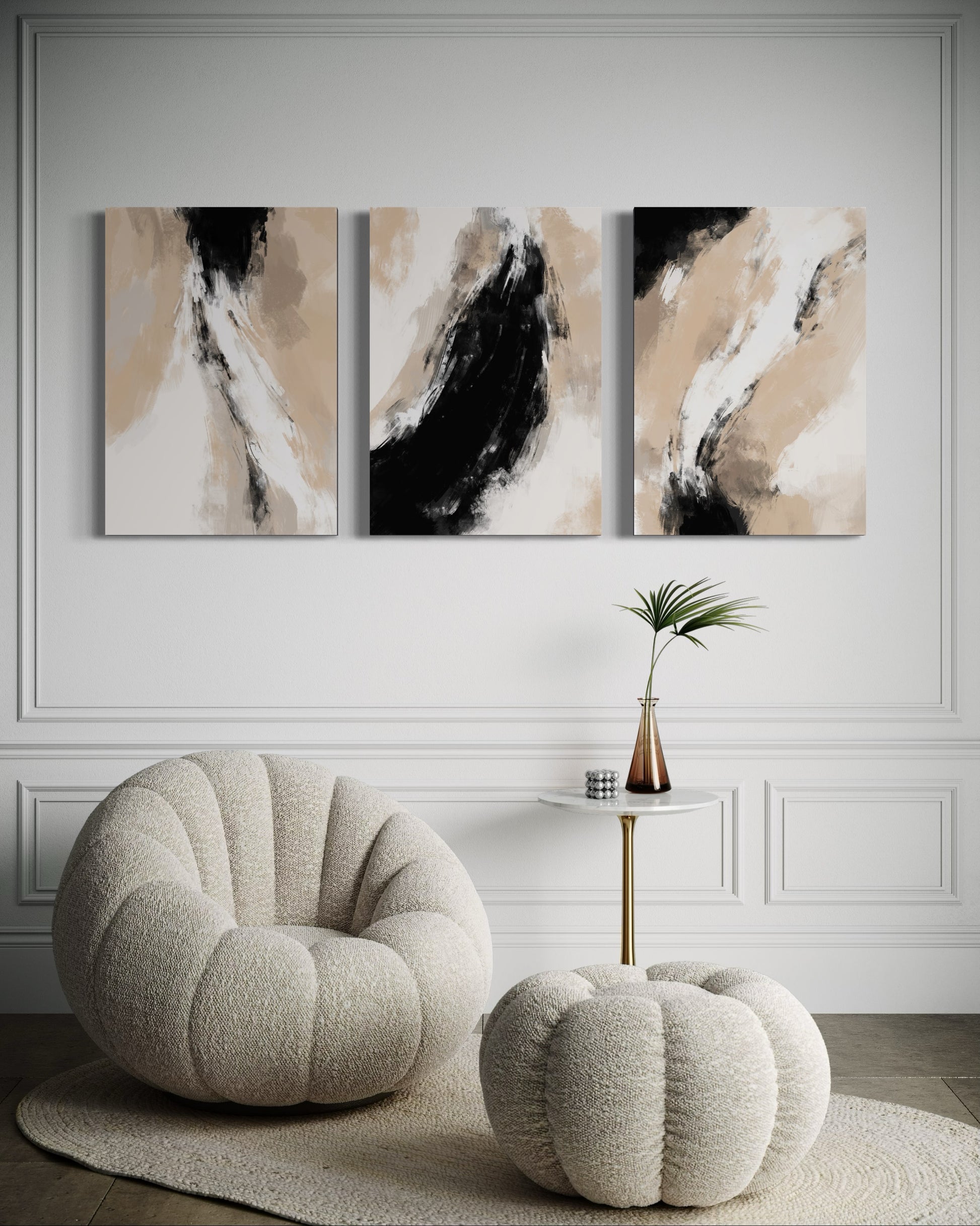 SOFT SHADOWS SET OF 3 WALL ART 