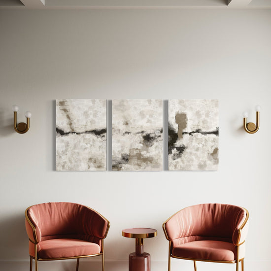 Silver Clouds Set Of 3 Wall Art 