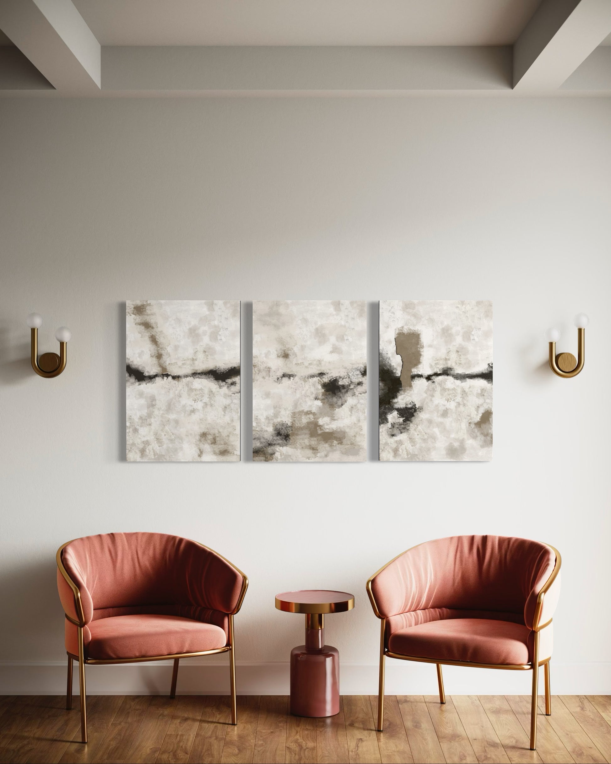Silver Clouds Set Of 3 Wall Art 