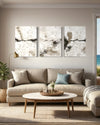 Silver Clouds Set Of 3 Wall Art 
