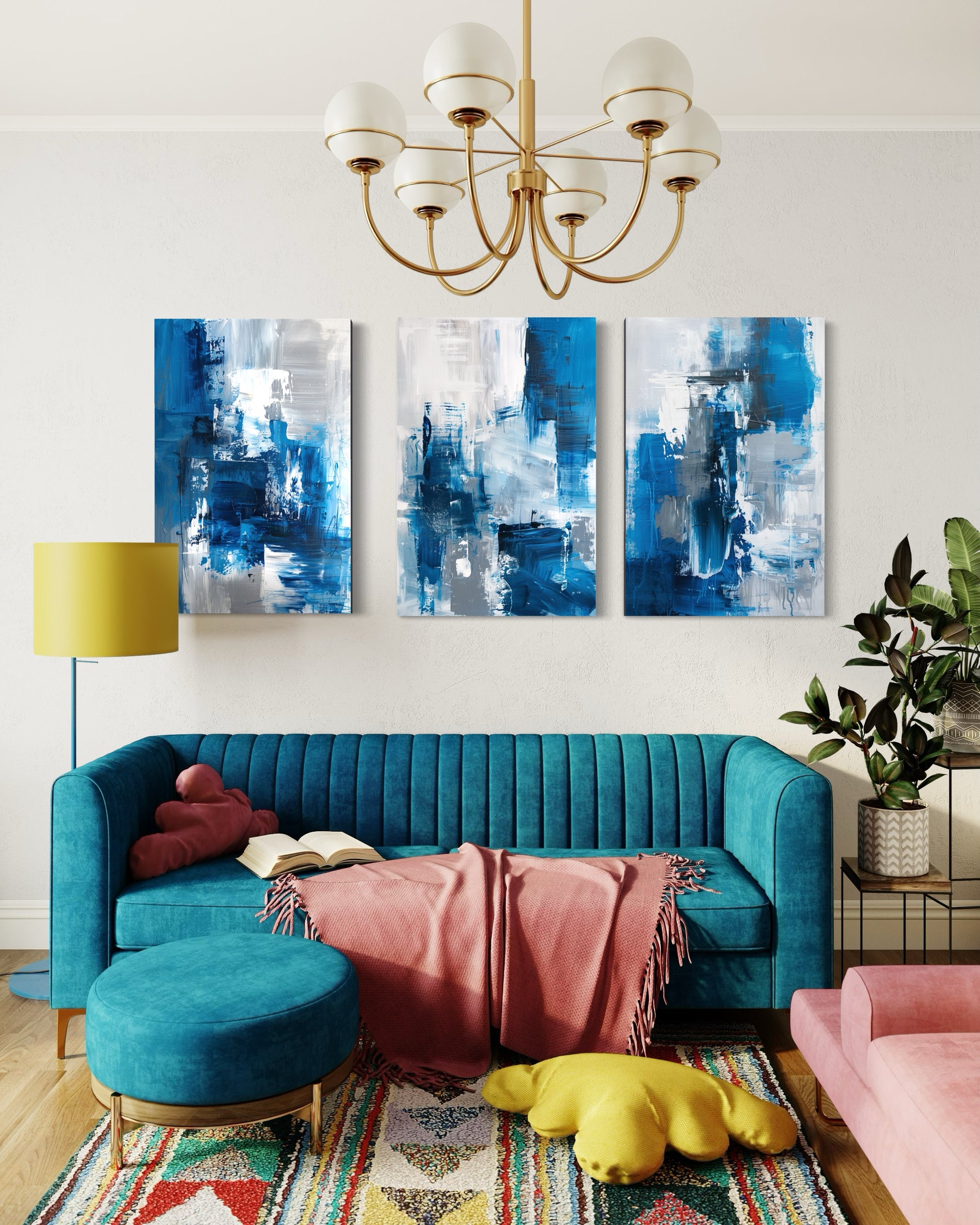 Skybound Splatter Set of 3 Wall Art